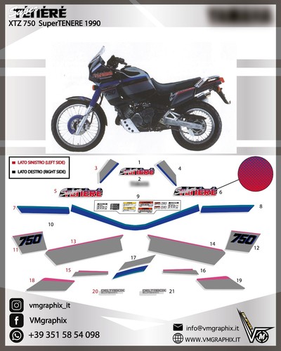 Adesivi xtz 750 - adesivi,