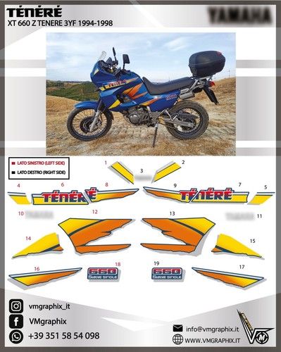 Adesivi xtz 660 tenere - adesivi,