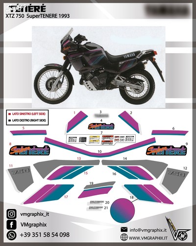 Adesivi xtz 750 supertenere - adesivi,