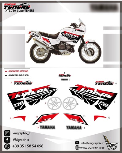 Adesivi xtz 750 - xtz, xt
