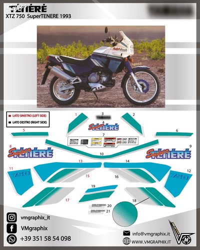 Adesivi xtz 750 supertenere - adesivi,