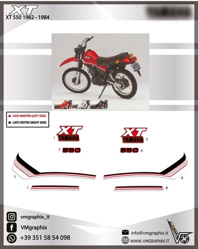 Adesivi 550 1982 1984 rossa - 550,