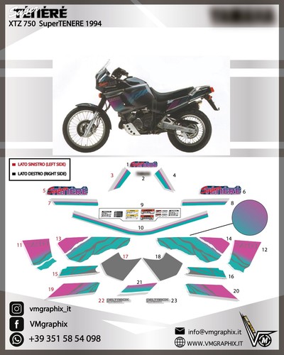 Adesivi xtz 750 supertenere - adesivi,
