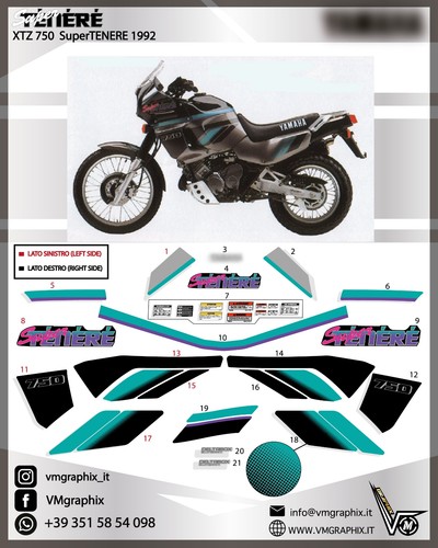 Adesivi xtz 750 supertenere - adesivi,