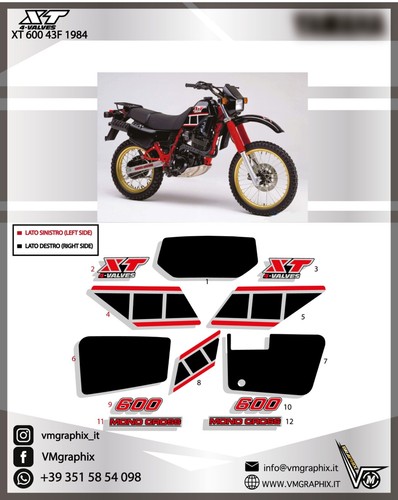 Adesivi 600 43f 1984 nera - xt,