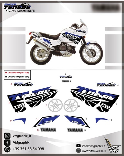 Adesivi xtz 750 supertenere - supertenere, xt