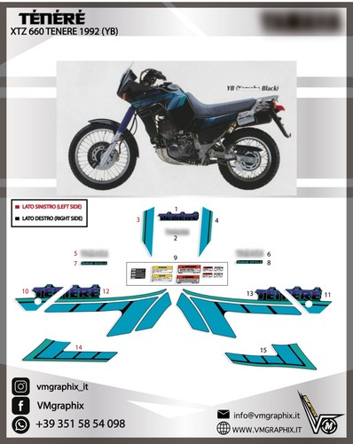 Adesivi xtz 660 - xtz, tenere
