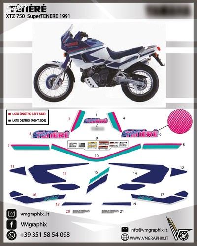 Adesivi xtz 750 supertenere - adesivi,