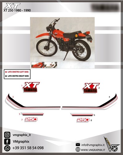 Adesivi 250 1980 - 250, rossa