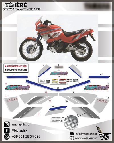 Adesivi xtz 750 supertenere - adesivi,
