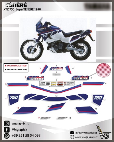 Adesivi xtz 750 supertenere - xtz,
