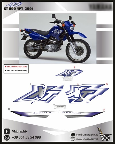 Adesivi 600 4pt xt600 - adesivi, xt